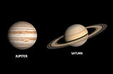 Planets Jupiter and Saturn