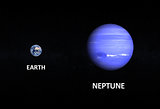 Planets Earth and Neptune