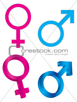 Male Female Gender Symbols Illustration