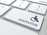 Keyboard with Adaptation for Disabled Button.