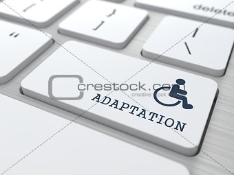Keyboard with Adaptation for Disabled Button.