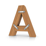 Wooden letter A