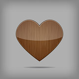 Creative vector wooden heart