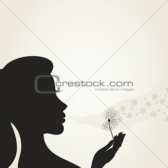 Girl and a dandelion2
