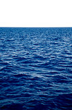 Blue surface clear water with easy waves and ripples