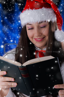 Christmas Girl Reading