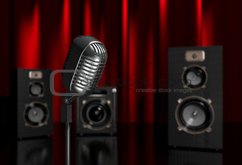 microphone and speakers