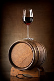 Wineglass  and barrel