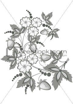Abstract floral branch