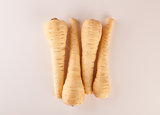 Parsnips on a white background