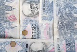 czech banknotes crowns background