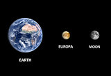 Europa the Moon and Earth
