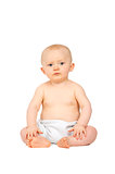 Baby sat isolated on a white background