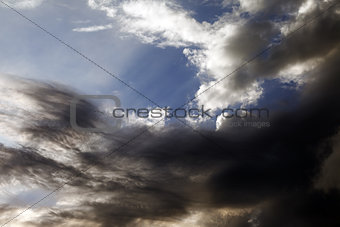 Sky with clouds at summer sunset
