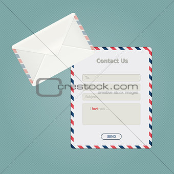 Simple message form and classic envelope