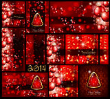Christmas Background Collection - Red style