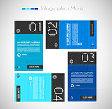 Infographic design template with paper tags. I