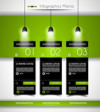 Infographic design template with paper tags.