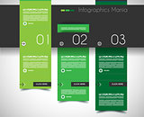 Infographic design template with flat design panels 