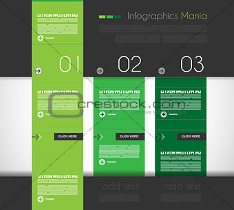 Infographic design template with flat design panels