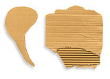 collection of a cardboard pieces on white background