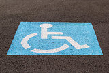 Handicapped Parking Space Closeup