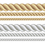 Set of different thickness ropes
