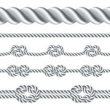 Seamless rope and rope with different knots.