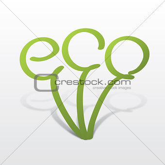eco icon in the form of a germ