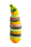 Sliced Zucchini (courgette) and Eggplants / Colorful vegetable c