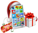Christmas phone illustration