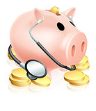 Medical Piggy Bank Concept
