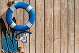 Lifebuoy and Snorkeling Equipment