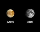Europa and the Moon