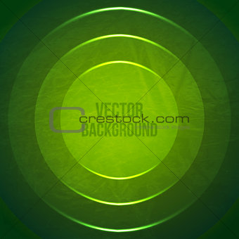 Vector Geometric Background. Grunge Background with green paper circles