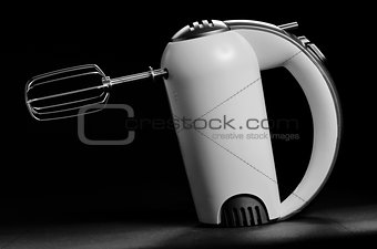 electric mixer isolated on black