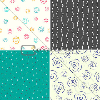 Four vector seamless patterns