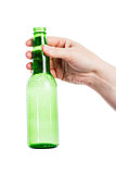 Beer bottle in the hand 