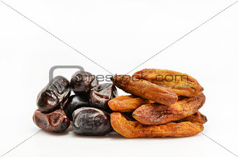dates and dried bananas