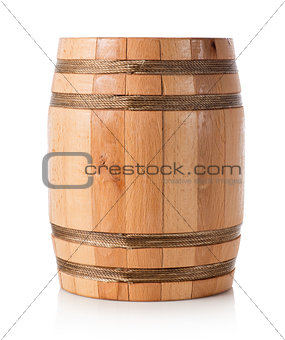 Wooden barrel isolated