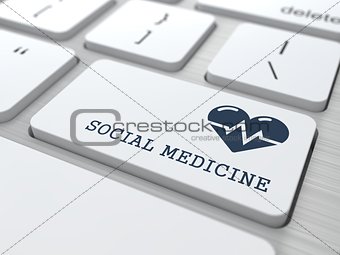 White Keyboard Social Medicine Button.