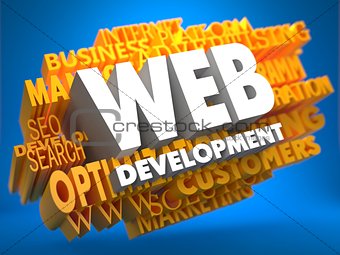 Web Development. Wordcloud Concept.