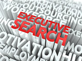 Executive Search. Wordcloud Concept.