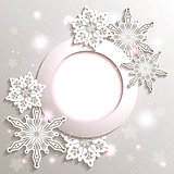 Sparkling Christmas Snowflake Star Background