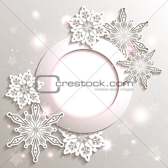 Sparkling Christmas Snowflake Star Background