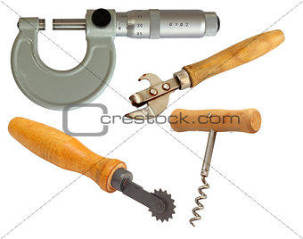 Silhouette  tools isolated on white background 