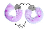 fur handcuffs with a key to love games