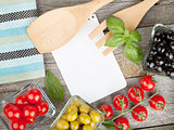 Blank notepad paper for your recipes and food