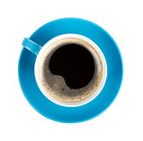 Blue coffee cup