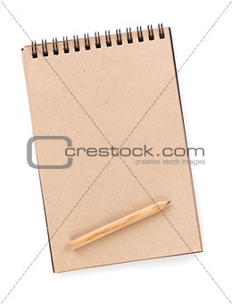 Brown paper notepad